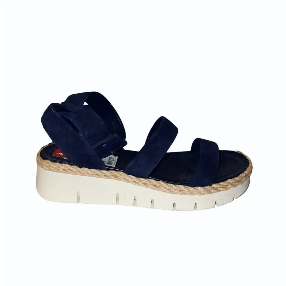 Franco Sarto Navy Blue Platform Sandals